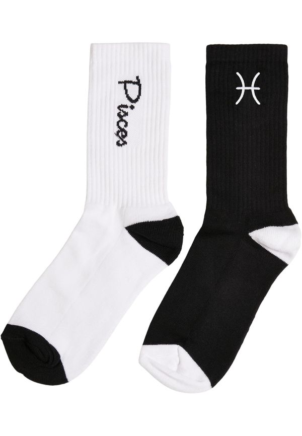 MT Accessoires Zodiac Socks 2-Pack Black/White Fish