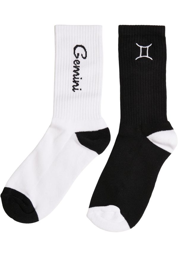 Mister Tee Zodiac Socks 2-Pack Black/White Gemini