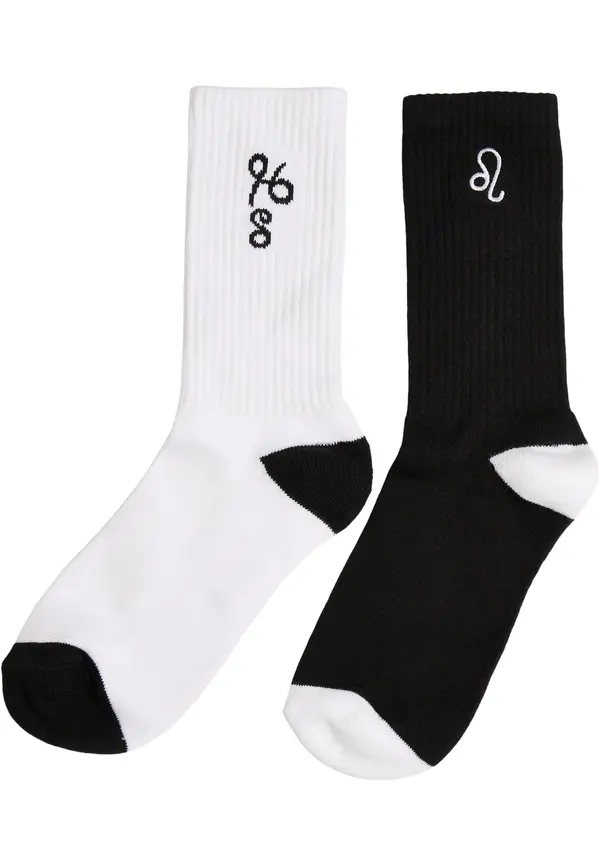 Mister Tee Zodiac Socks 2-Pack black/white leo