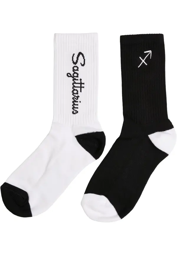 Mister Tee Zodiac Socks 2-Pack Black/White Shooter
