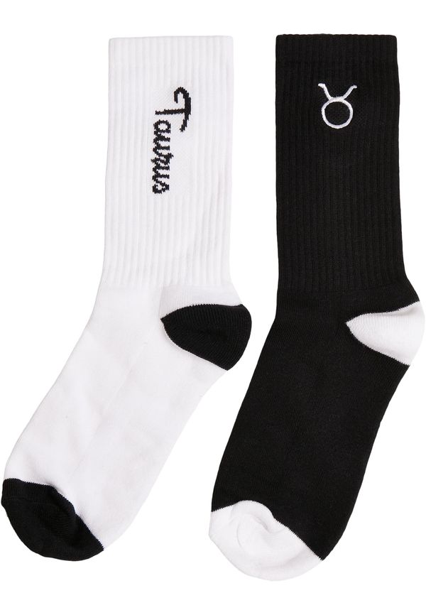 MT Accessoires Zodiac Socks 2-Pack Black/White Taurus