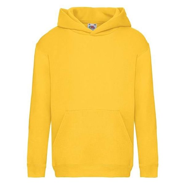 Fruit of the Loom Żółta bluza dziecięca Hooded Sweat Fruit of the Loom