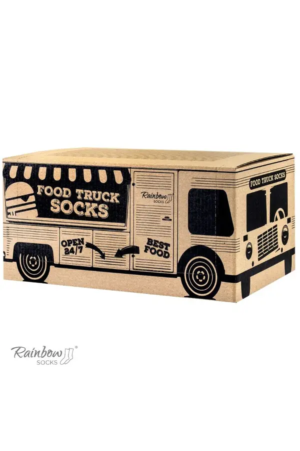 ZOOKSY/RAINBOW SOCKS ZOOKSY/RAINBOW SOCKS Set Food Truck Socks Box Beer Burger 3 Pairs