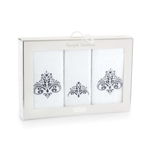 Zwoltex Zwoltex Unisex's Towel Set Sułtan White/Pattern