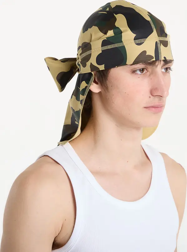 A BATHING APE A BATHING APE 1St Camo Du-Rag M Yellow Universal