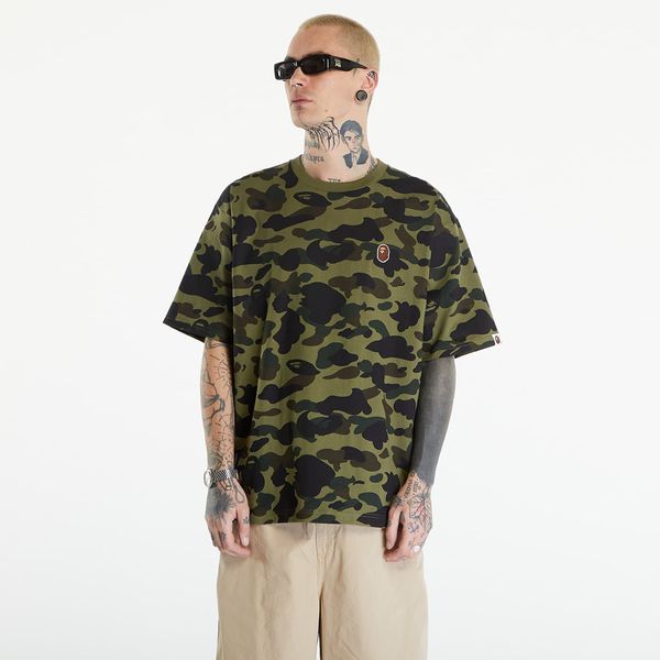 A BATHING APE A BATHING APE 1St Camo One Point Tee リラックス Green