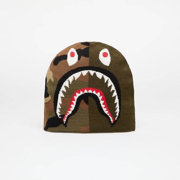 A BATHING APE A BATHING APE 1st Shark Knit Hat Olivedrab Universal