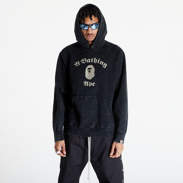A BATHING APE A BATHING APE A Bathing Ape Overdye Pullover Relaxed Fit Hoodie Black