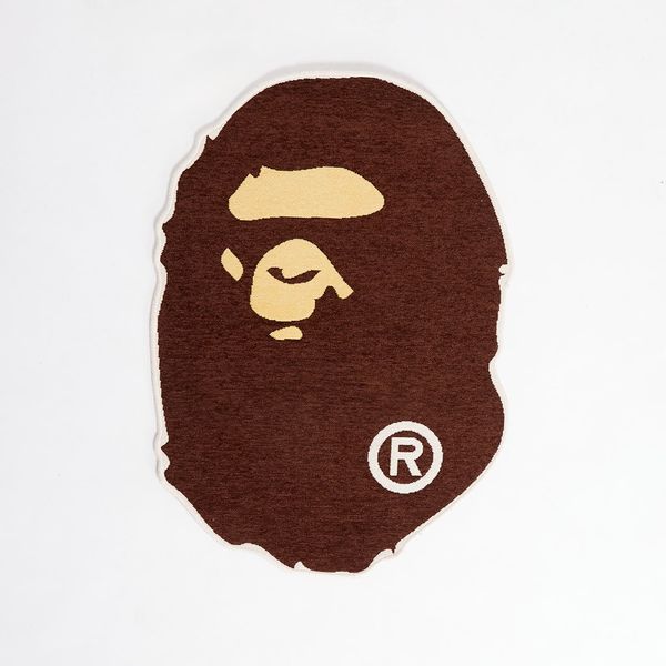 A BATHING APE A BATHING APE Ape Head Rug Brown Universal