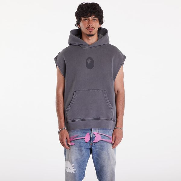 A BATHING APE A BATHING APE Bape Sleeveless Pullover Hoodie Charcoal