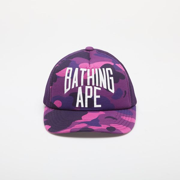 A BATHING APE A BATHING APE Color Camo Nyc Logo Mesh Cap Purple Universal