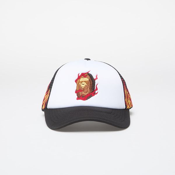 A BATHING APE A BATHING APE Embroidery Fire Logo Trucker Cap Black