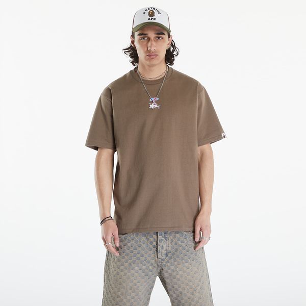 A BATHING APE A BATHING APE Liquid Camo Small Ape Face Tee Brown