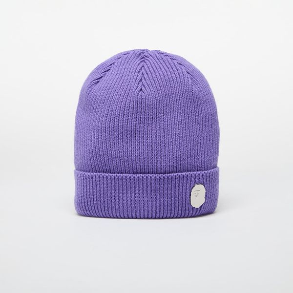 A BATHING APE A BATHING APE One Point Knit Cap M Purple Universal