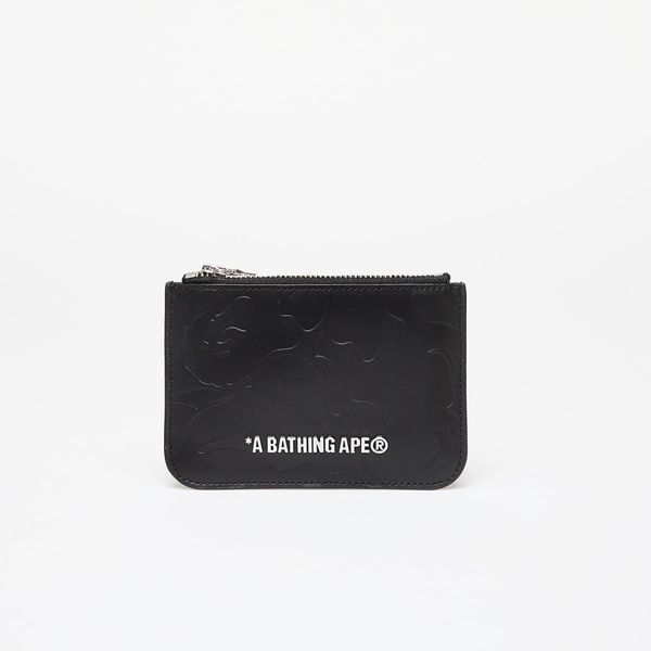 A BATHING APE A BATHING APE Solid Camo Leather Pouch Wallet Black Universal