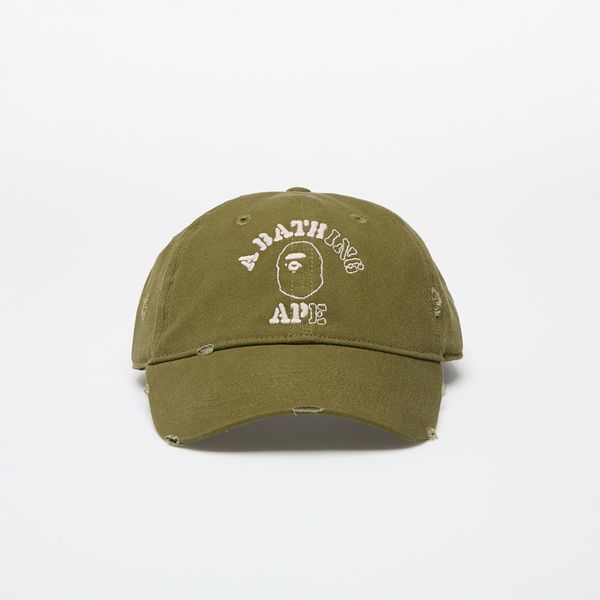 A BATHING APE A BATHING APE Worn Out College Cap Olive Drab Universal