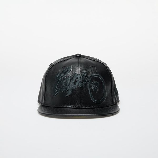 A BATHING APE A BATHING APE x New Era 59Fifty Leather Cap M Black L