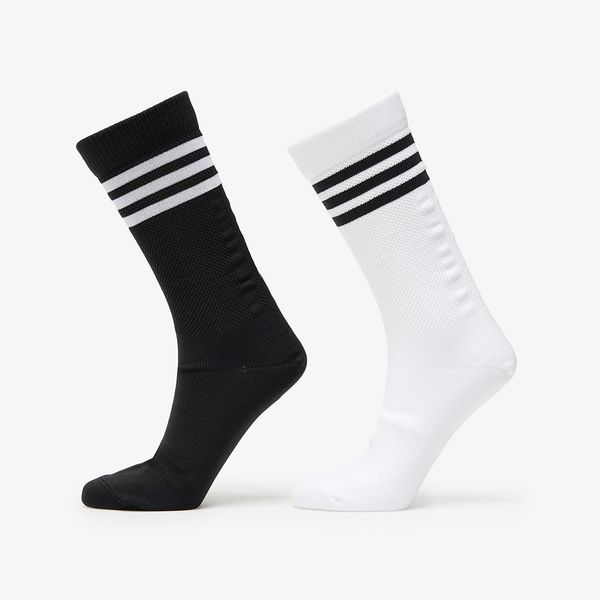 adidas Originals adidas 3 Stripes Textured Crew Socks 2-Pack White/ Black L