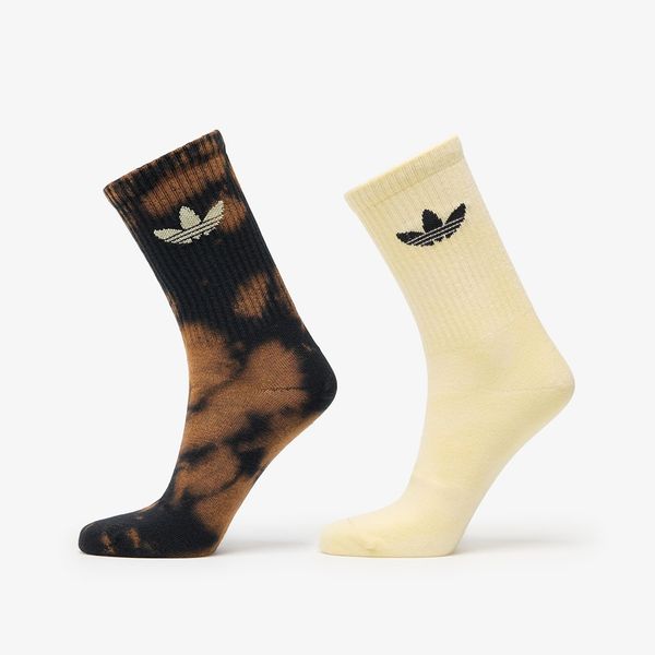 adidas Originals adidas Acid Wash Crew Socks 2-Pack Black/ Almost Yellow L