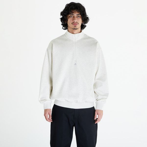 adidas Performance adidas Adi Basketball 1/2 Zip Sweatshirt UNISEX Cream White Melange