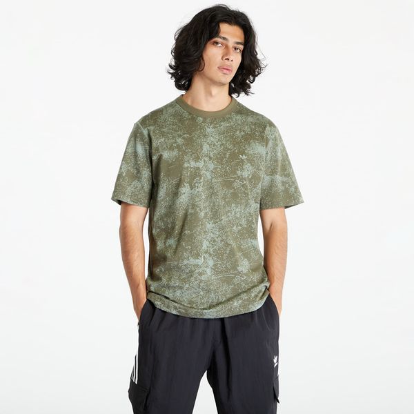 adidas Originals adidas Adventure Allover Print Graphic Short Sleeve Tee Olive Strata