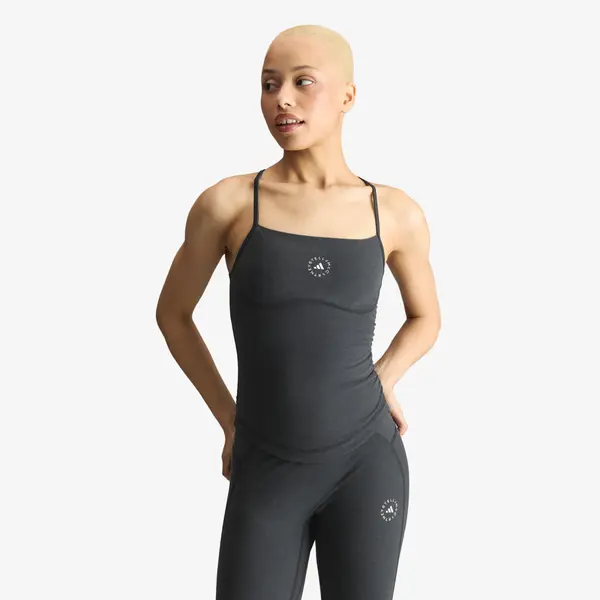 adidas Performance adidas by Stella McCartney Studio Spaghetti Crop Top Black S