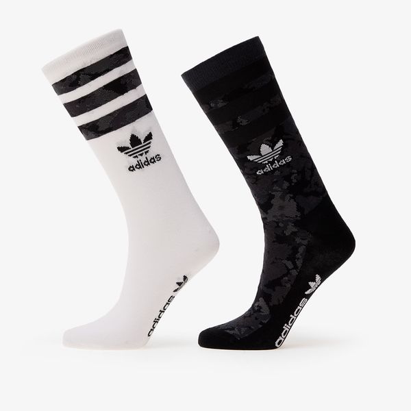 adidas Originals adidas Camo Crew 2-Pack Black/ Multicolor/ White M