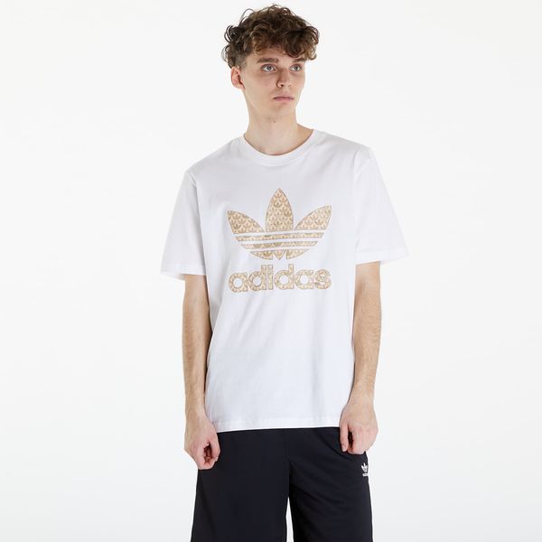 adidas Originals adidas Classic Monogram Graphic Short Sleeve Tee White/ Sand Strata