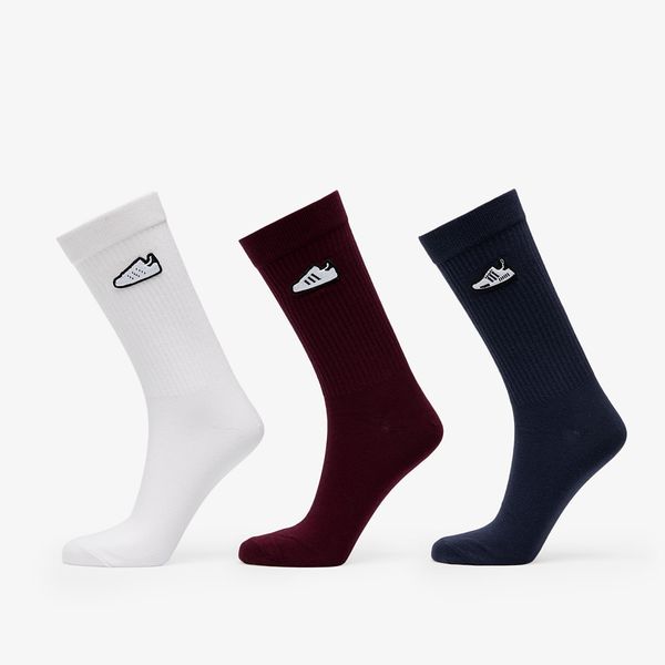 adidas Originals adidas Crew Socks 3-Pack Maroon/ White/ Shadow Navy