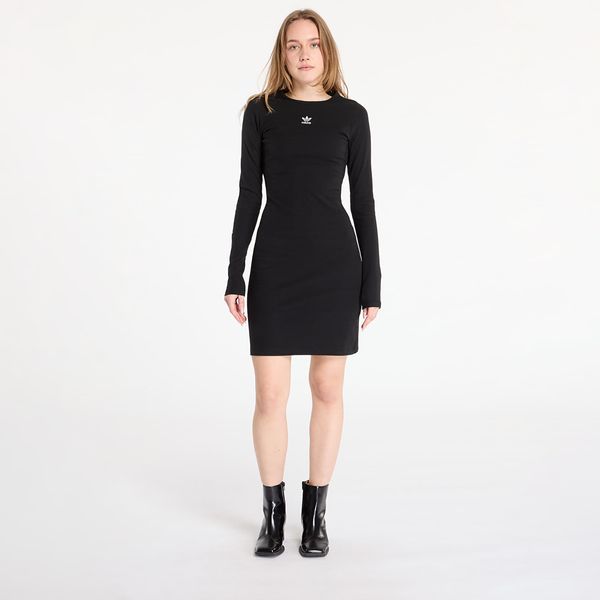 adidas Originals adidas Essentials Rib Long Sleeve Dress Black L