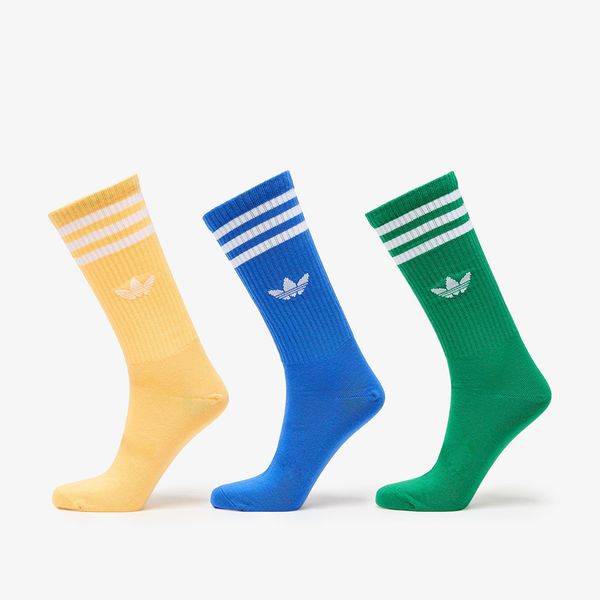 adidas Originals adidas High Solid Crew Sock 3-Pack Blue/ Green/ Spark L