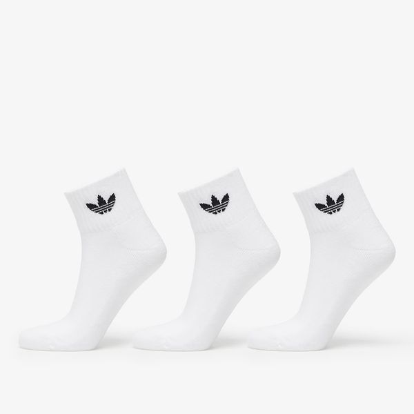 adidas Originals adidas Mid Ankle Socks 3-Pack White/ White/ Black