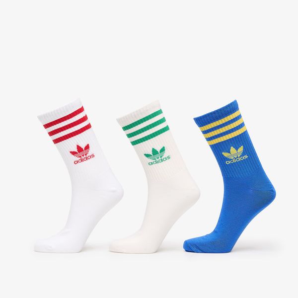 adidas Originals adidas Mid Cut Crew Sock 3-Pack Blue/ Core White/ White L