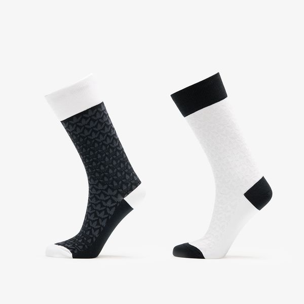 adidas Originals adidas Monogram Crew Socks 2-Pack Black/ White XS