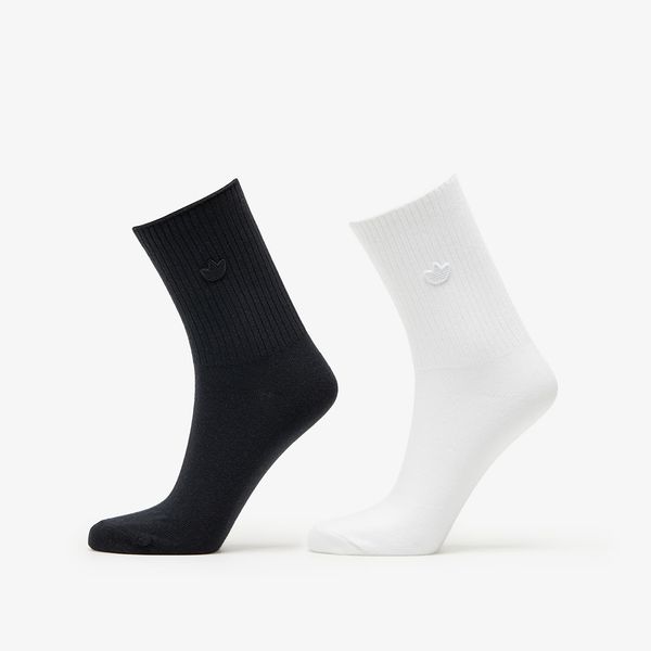 adidas Originals adidas Originals Premium Essentials Crew Sock 2-Pack White/ Black L