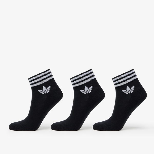 adidas Originals adidas Originals Trefoil Ankle Socks 3-Pack Black/ White