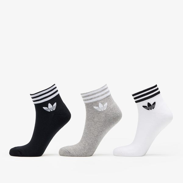 adidas Originals adidas Originals Trefoil Ankle Socks 3-Pack White/ Black/ Gray