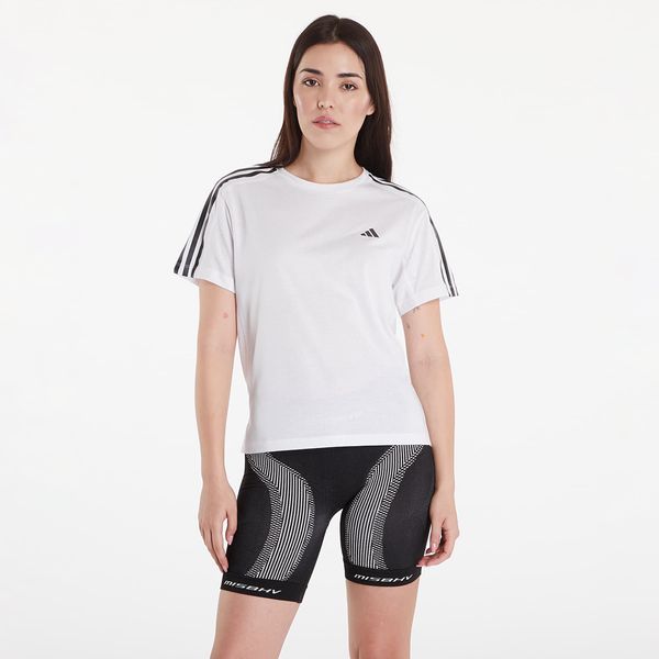 adidas Performance adidas Own the Run 3-Stripes Short Sleeve Tee White