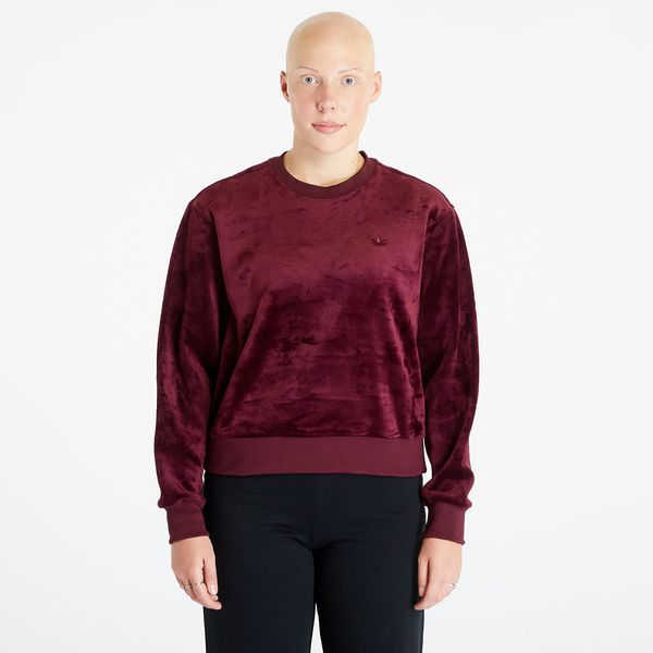 adidas Originals adidas Premium Essentials Velour Sweatshirt Maroon