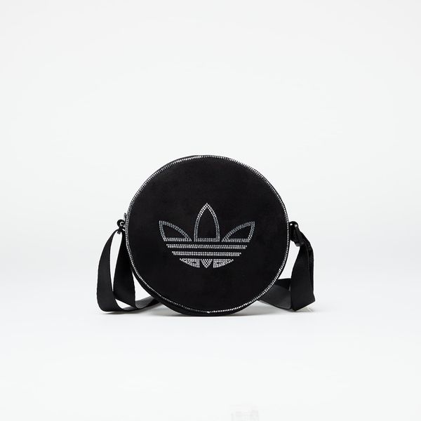 adidas Originals adidas Rhinestones Fake Suede Round Bag Black