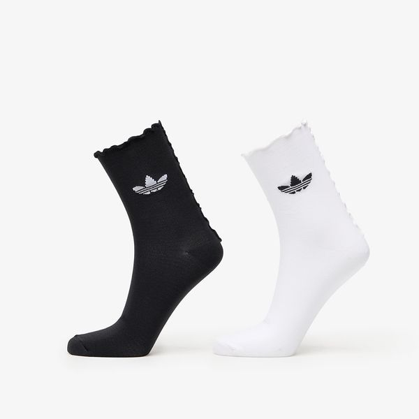 adidas Originals adidas Ruffle Socks 2-Pack White/ Black XS