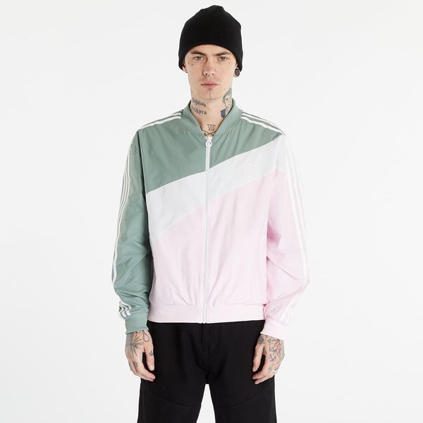 adidas Originals adidas Swirl Woven Track Jacket Silver Green / Clear Pink