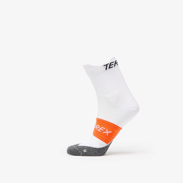 adidas Performance adidas Terrex Agravic Heat.Rdy Trail Running Crew Socks White/ Black/ Impact Orange XS