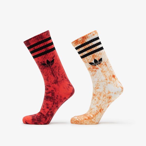 adidas Originals adidas Tie Dye Socks 2-Pack White/ Orange/ Bright Red