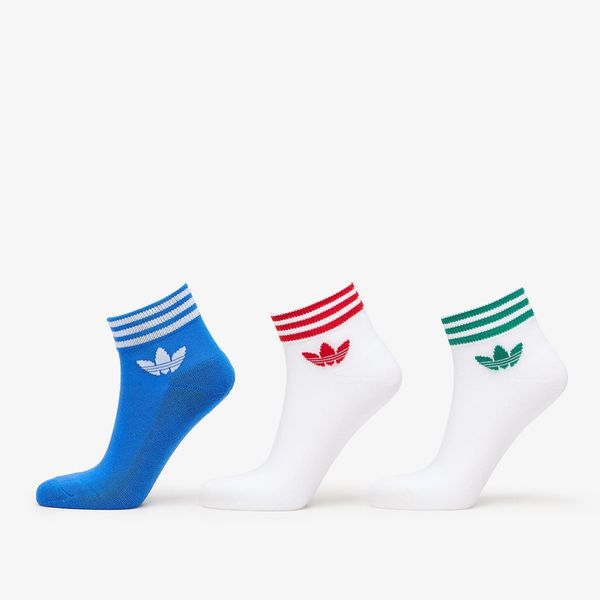 adidas Originals adidas Trefoil Ankle Sock 3-Pack Blue Bird/ White/ White 39-42