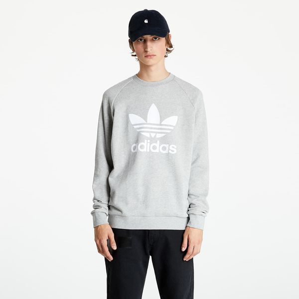 adidas Originals adidas Trefoil Crew Medium Grey Heather/ White