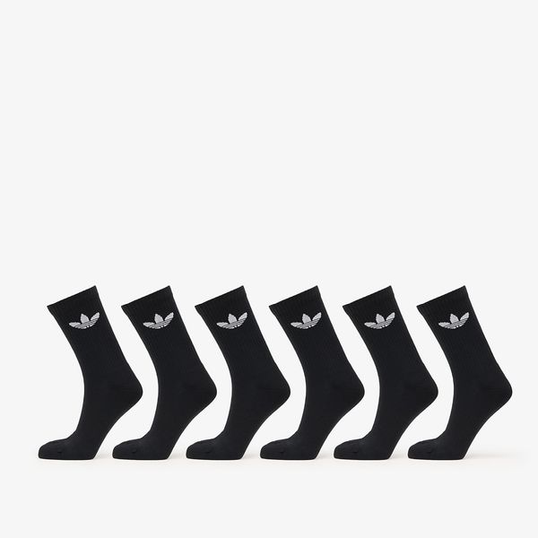 adidas Originals adidas Trefoil Crew Sock Cushion 6-Pack Black L