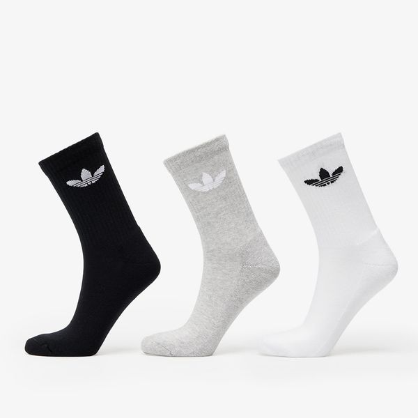 adidas Originals adidas Trefoil Cushion Crew Sock 6-Pack Black/ White/ Medium Grey Heather
