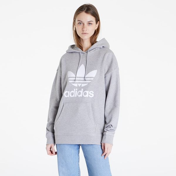 adidas Originals adidas Trefoil Hoodie Medium Grey Heather/ White