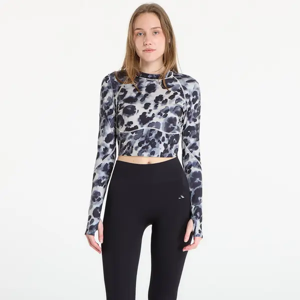 adidas Performance adidas x Stella Mccartney Training Longsleeve Crop Printed Top Wonder Alumina/ Black M